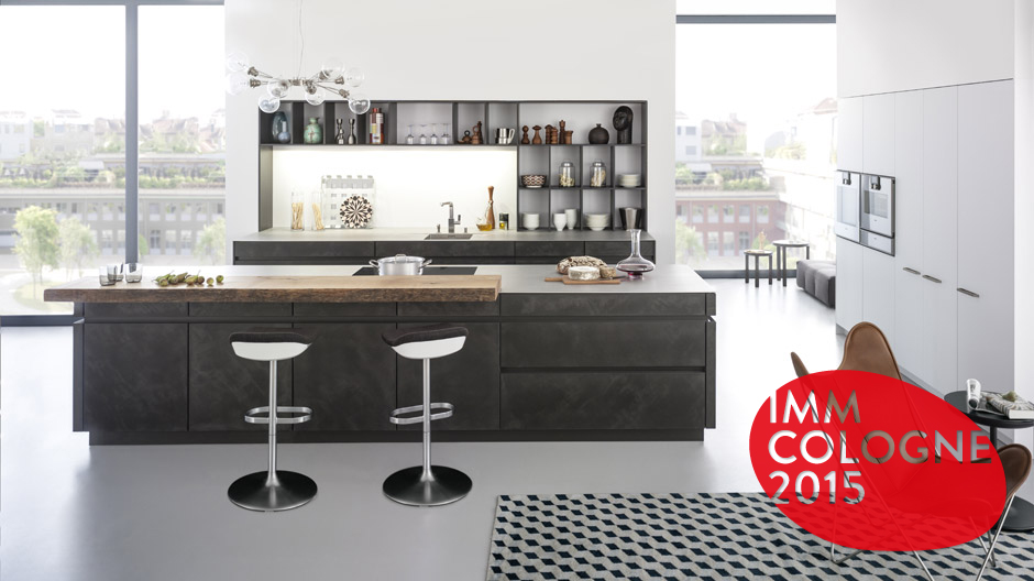 Küchenfronten aus Beton von Leicht.