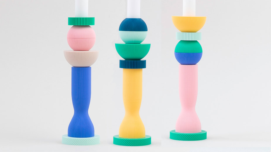 Spielspaß im Bausatz: 3D-druckbarer Kerzenhalter von UAU Project aus Warschau.