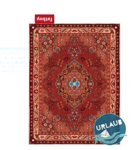 Ein Orientteppich von Fatboy – zum Picknicken am Strand oder im Wald.