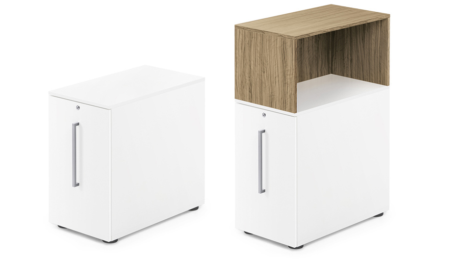 Mit seiner neuen Hochcontainerfamilie bietet Sedus Stauraum und Abschirmung gleichzeitig