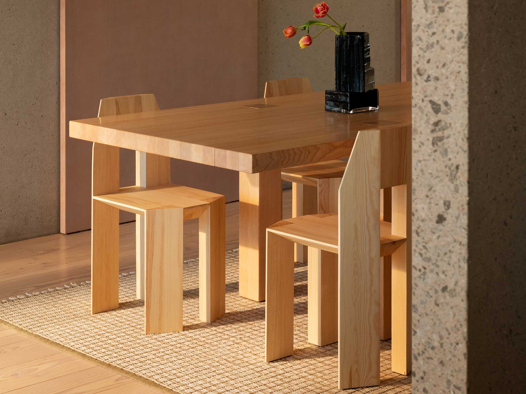 Polygonaler Holzstuhl von Max Lamb für Hem