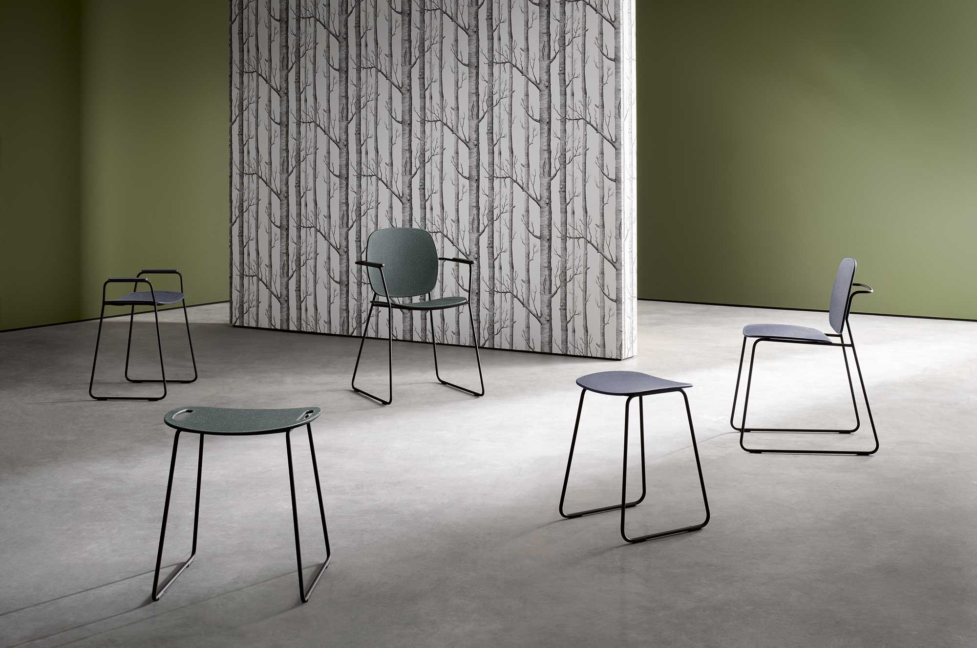 Sitzmöbel aus Rezyklat von HEWI