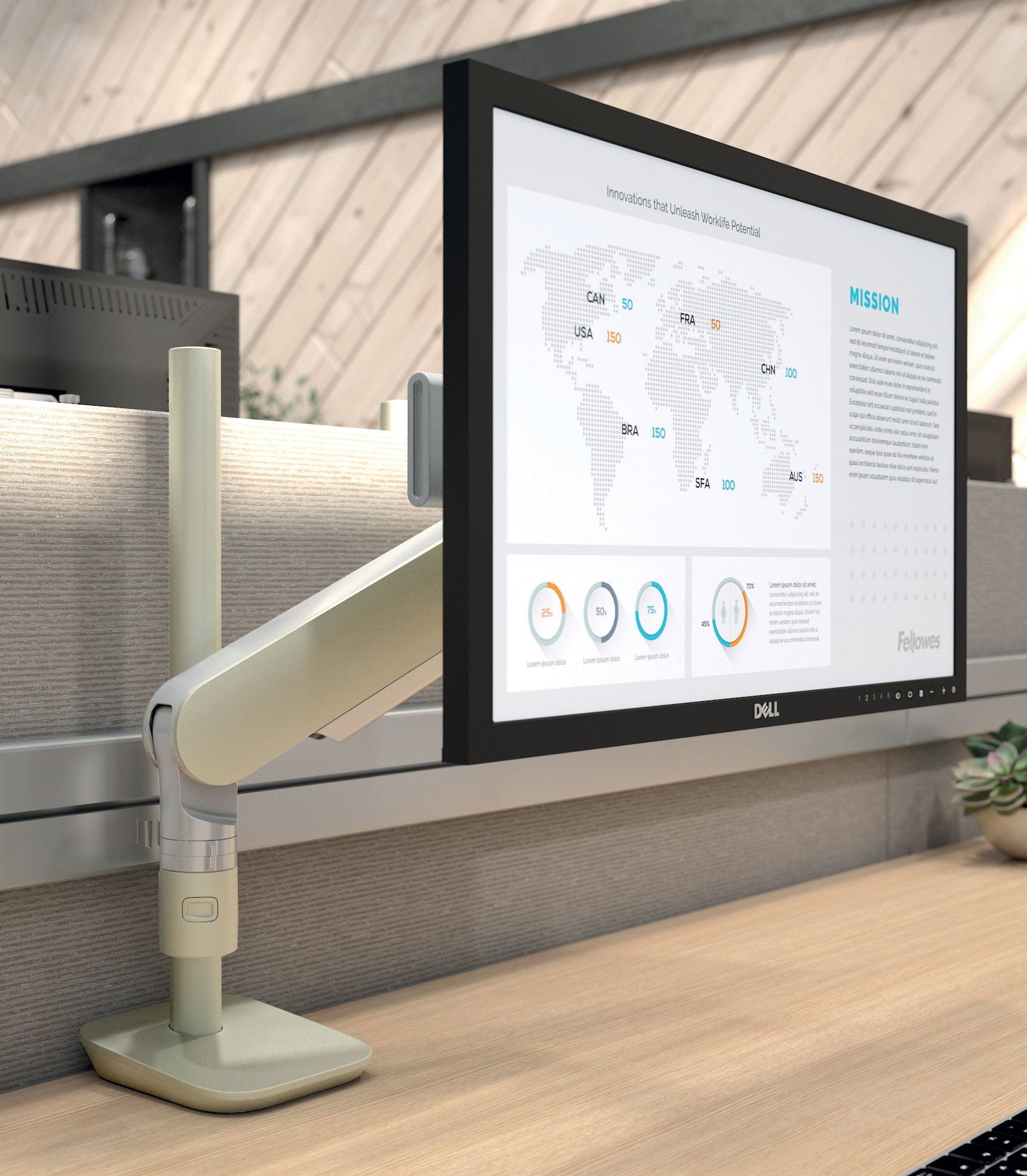 Monitorarmserie in neun Farben von Fellowes