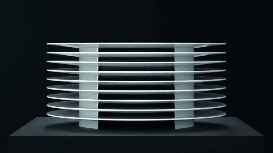 Porzellan meets Bauhaus: Tellerentwurf von New Tendency für KPM Berlin.