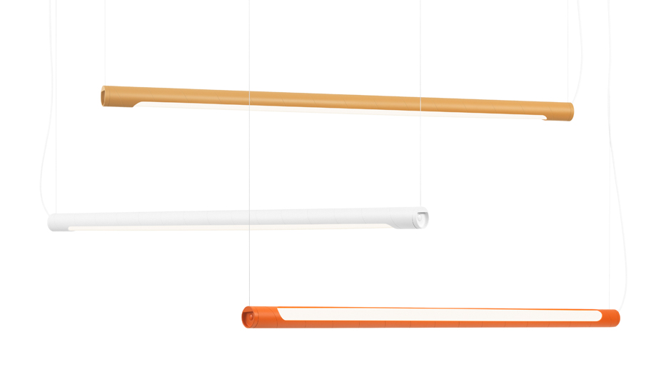 Was passiert, wenn man Architekten Leuchten entwerfen lässt? Sie verpacken LEDs in Posterrollen.