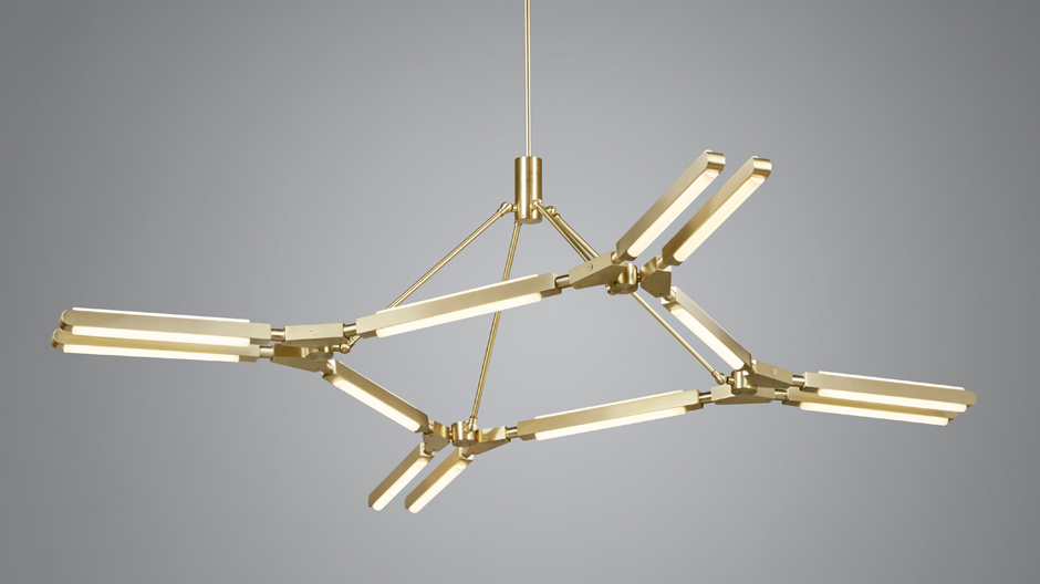 Elegante Leuchtenkollektion mit modularer Logik und technoidem Charme