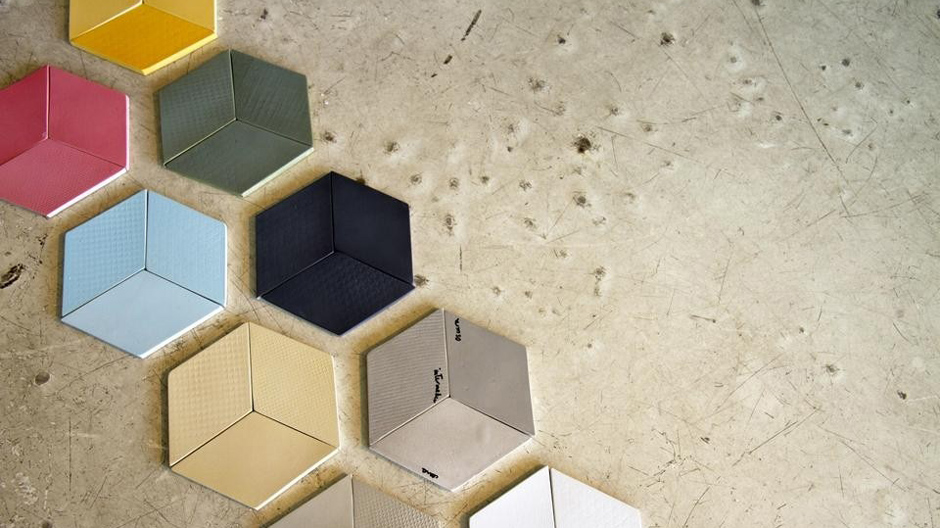 Rautenförmige Fliesenserie von Raw-Edges für Mutina