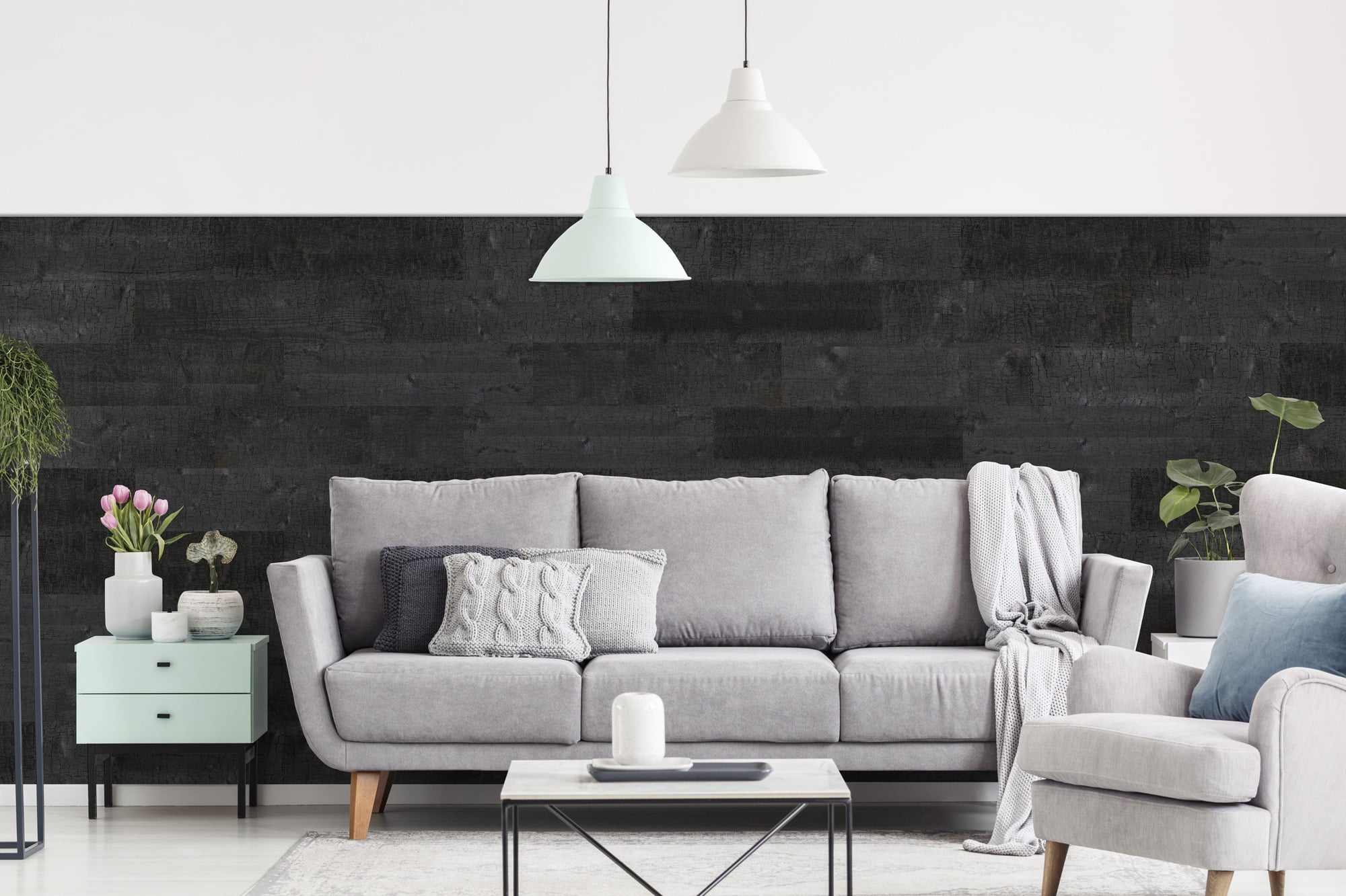 Holzoberfläche mit verkohlter Optik von Sun Wood