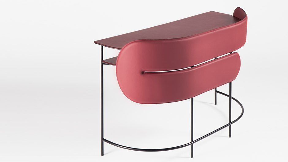 Gemütliche Arbeitszone: Ledertisch von Garth Roberts für Dante Goods and Bads