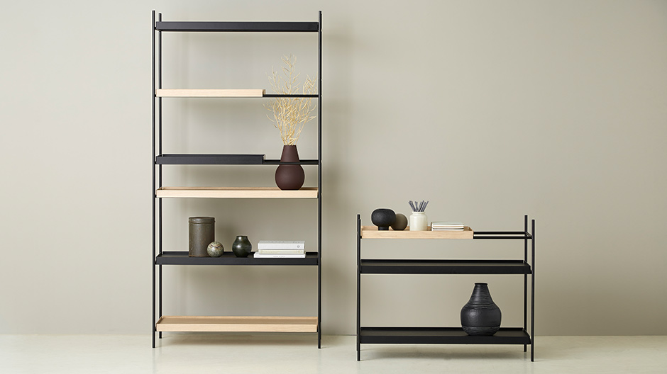 Mut zur Lücke: modulares Regalsystem von Hanne Willmann für Woud.