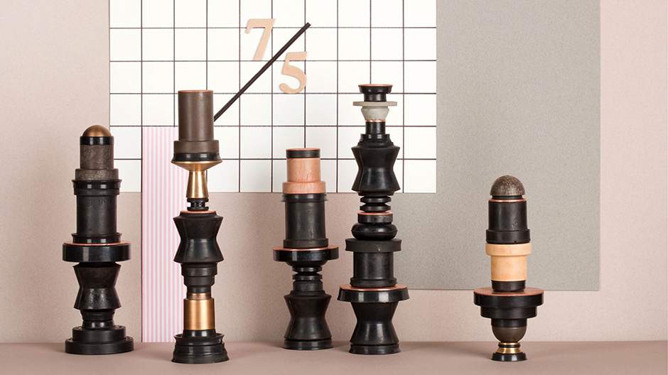 Kerzenständer aus Industriemüll von der Kiew lebenden Gestalterin Tasha Oro