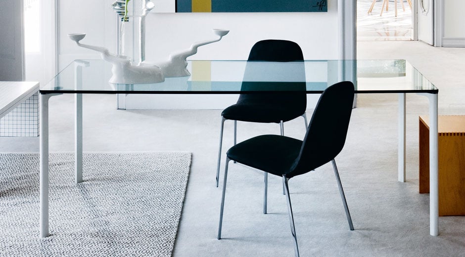 Glastisch von Damian Williamson für Zanotta.