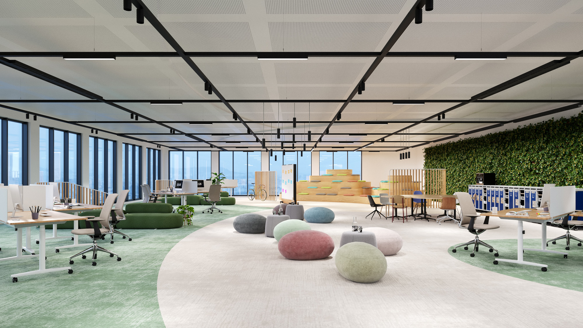 Vielseitiges Büro-Beleuchtungssystem von TRILUX