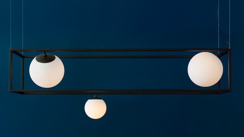 Klare, geometrische Formensprache: Moderne Lüster von David Rockwell für Rich Brilliant Willing