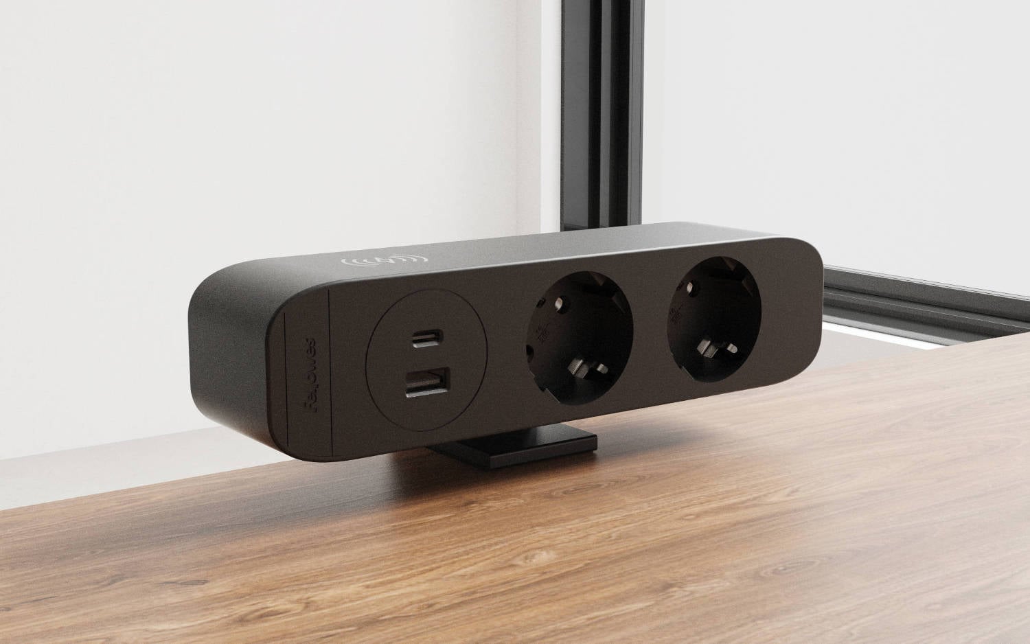 Auftisch-Steckdosenmodul für flexible Arbeitsplätze von Fellowes