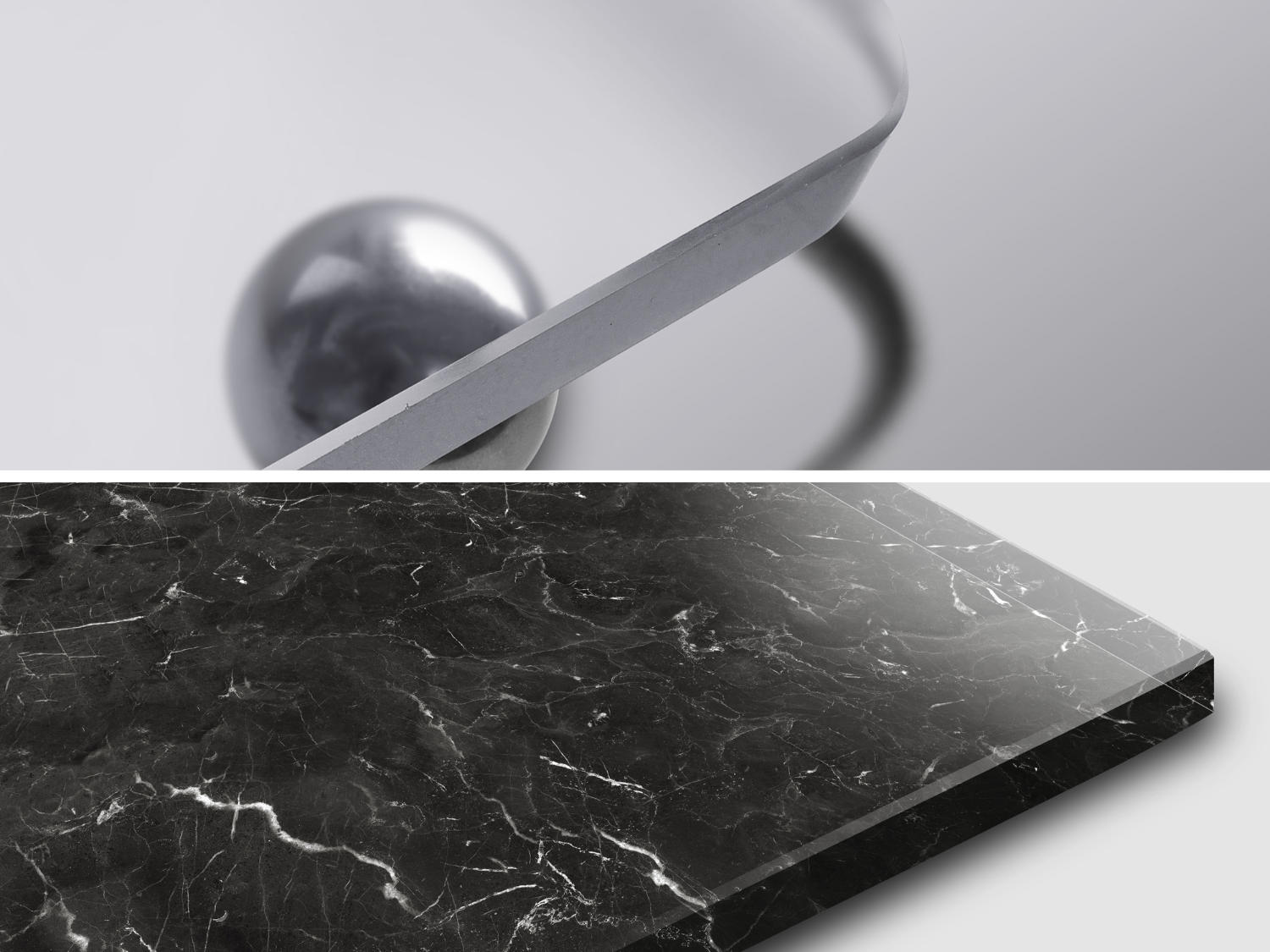 Satiniertes Glas für höchste Wiedergabetreue von Madras®