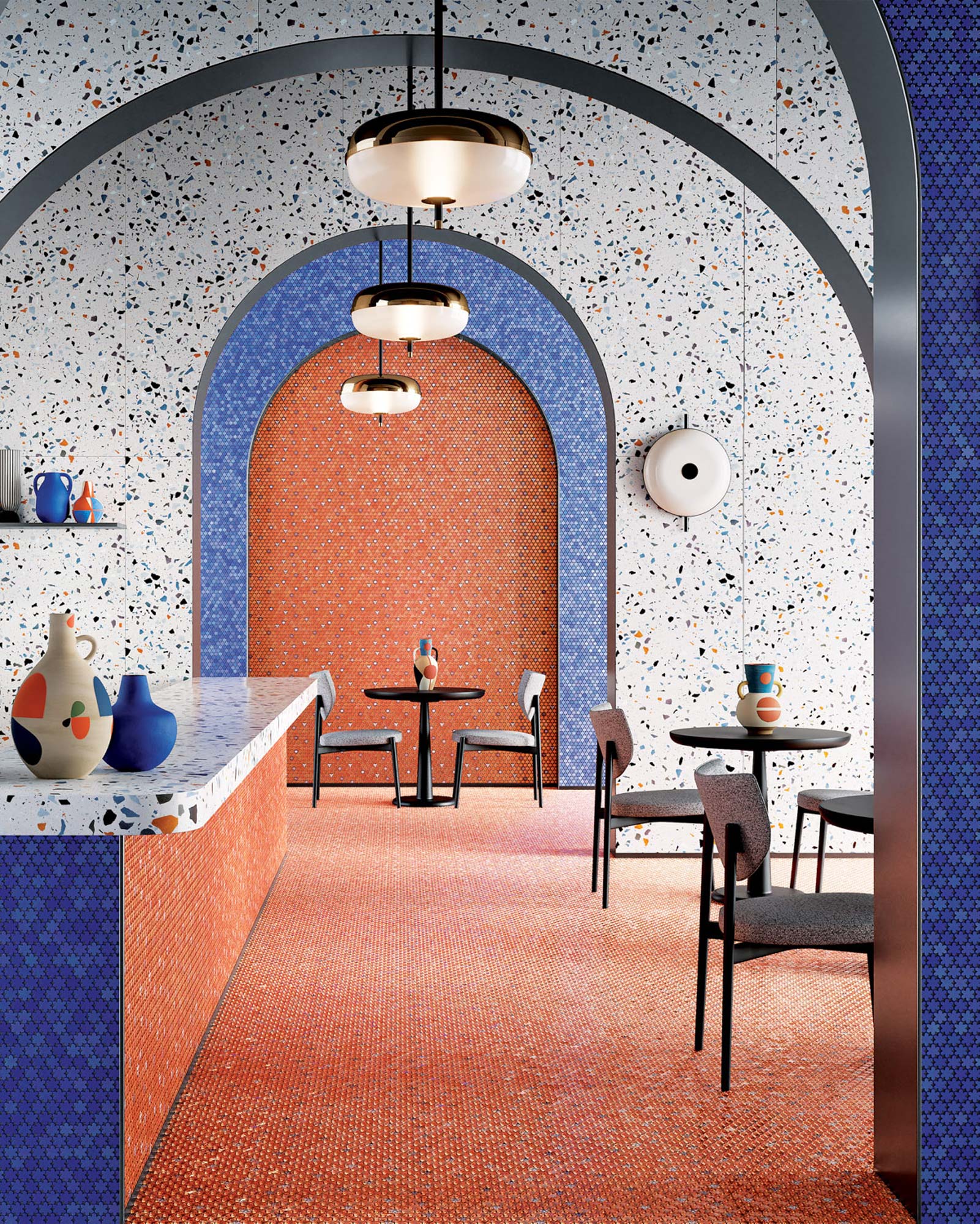 Florale Mosaikkollektion für Wand und Boden von SICIS