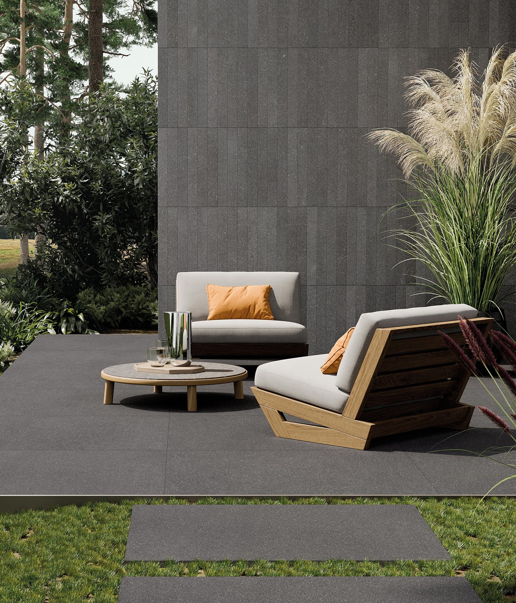 Fliesen in Lavasteinoptik von Ceramiche Keope
