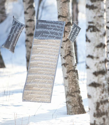 Made in Finland sind die gestalterisch und haptisch schönen Badtextilien von Lapuan Kankurit.