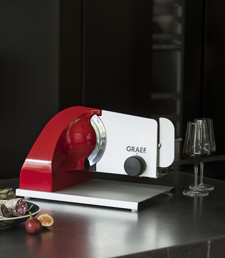 Diese Elektrogerät von Graef schneidet Salami, Obst und Gemüse ruckzuck in hauchdünne Scheiben