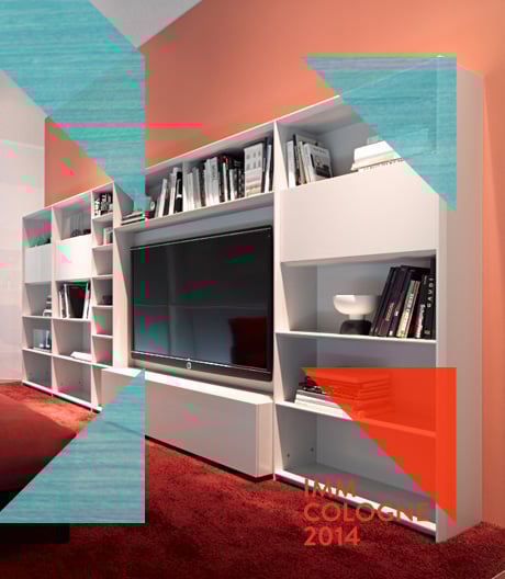 Zur imm cologne 2014 zeigte interlübke ein komplett neues Regalsystem.