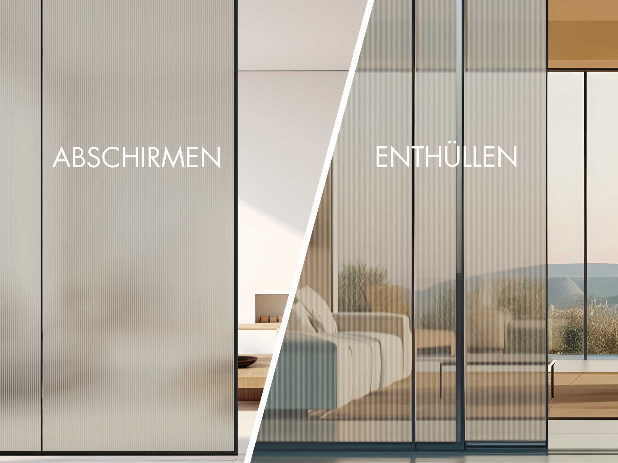 Linear texturiertes Satin-Glas von Madras®
