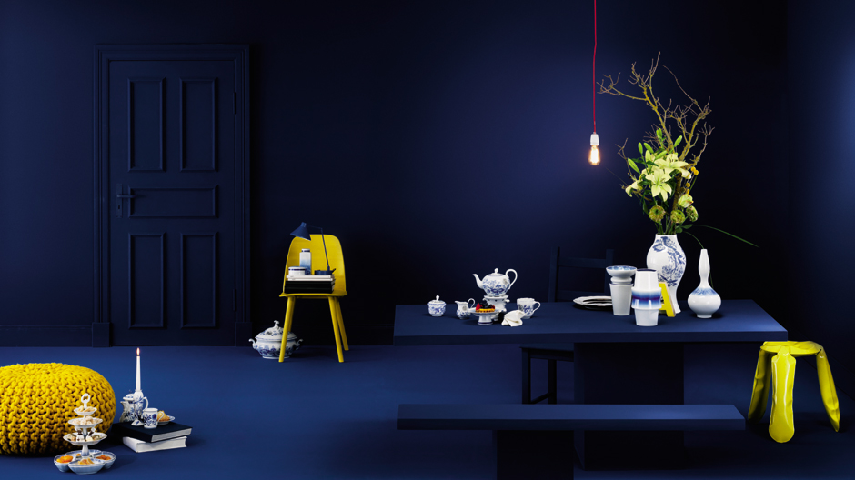 Verwischt, verweht, verwaschen: überraschende Dekore ganz in Blau