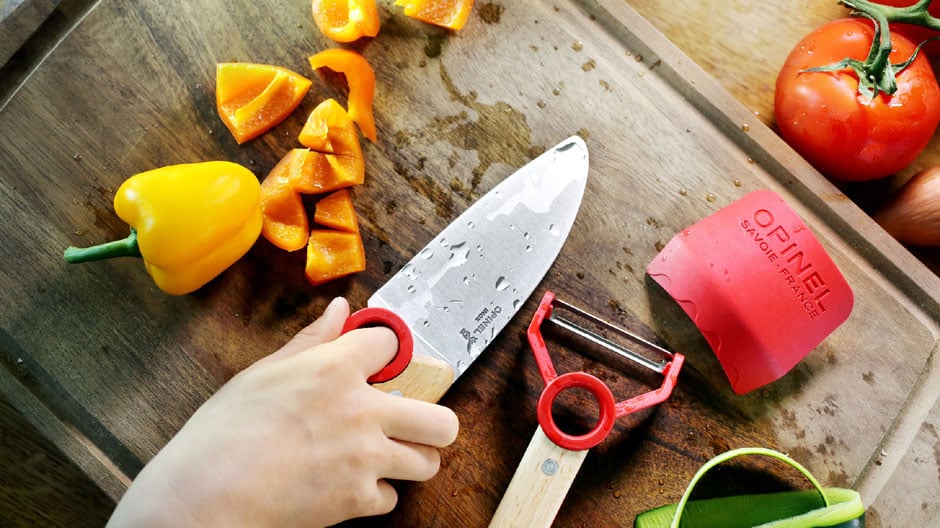 Schneiden, ohne sich zu schneiden: kindgerechtes Messerset von Opinel