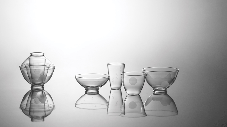 Designed in Taiwan: Pili Wu hat für Jia ein Glasset entworfen, das die vier Jahreszeiten an den Esstisch bringt