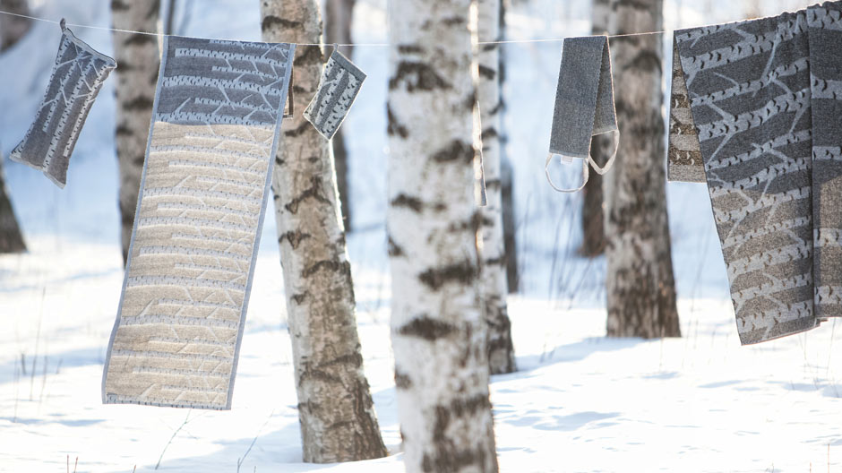 Made in Finland sind die gestalterisch und haptisch schönen Badtextilien von Lapuan Kankurit.
