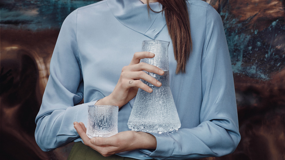 Fliegt First Class: die markante Glasserie von Tapio Wirkkala für Iittala