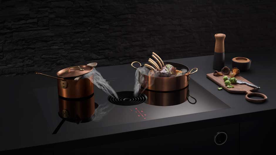 Bora zeigte auf der LivingKitchen einen Kochfeldabzug, den es in sechs Farben gibt
