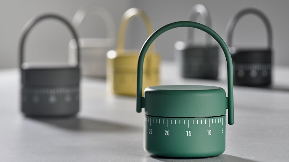 Beim Backen offline geht man mit diesen formschönen Kurzzeitmessern vom dänischen Label Zone Denmark.