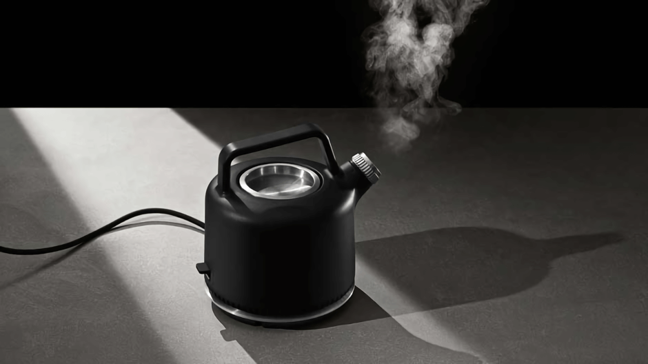 Formschöne und funktionale Ergänzung: Wasserkocher von Vipp.