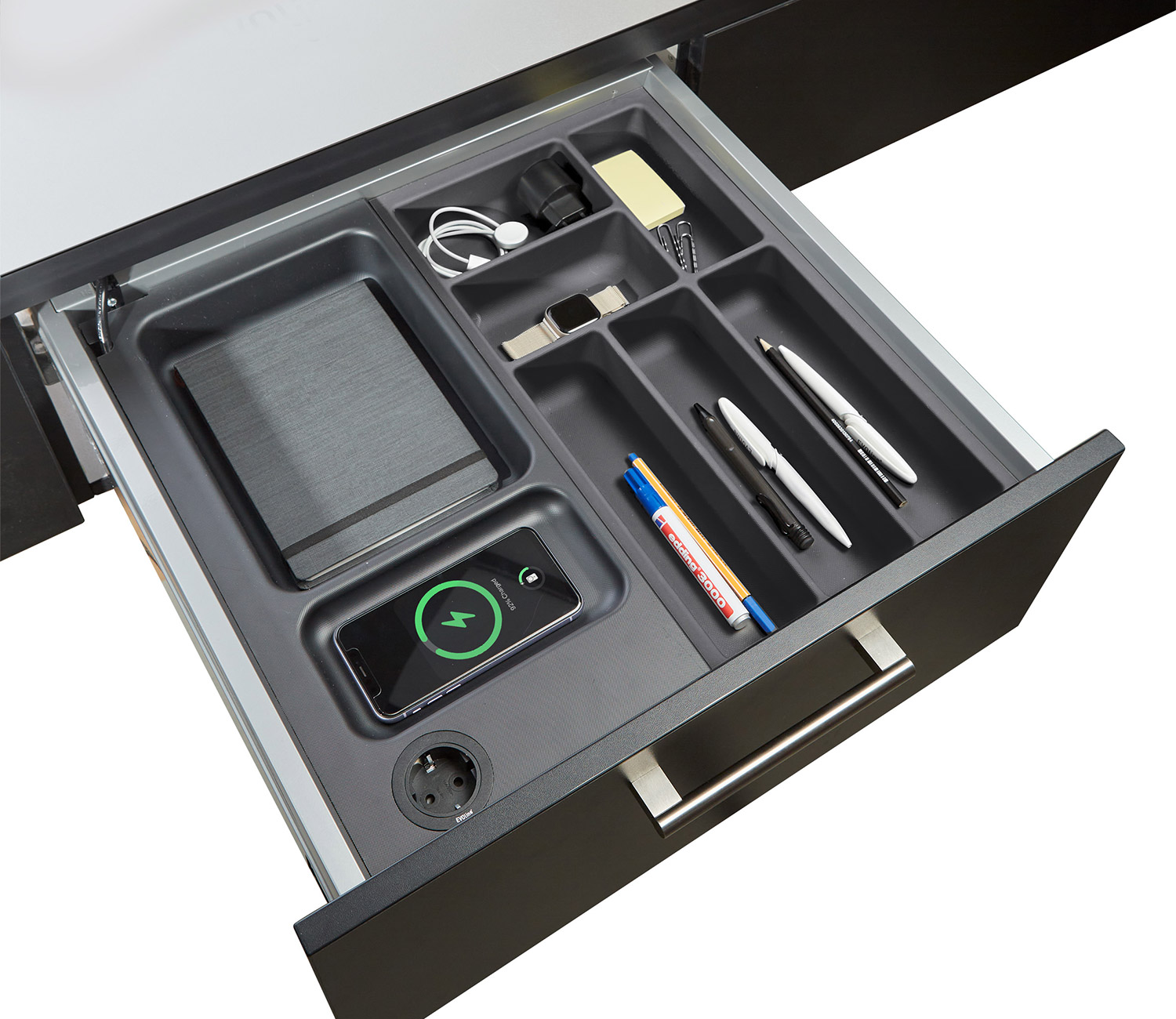 Elektrifizierter Schubladeneinsatz von EVOline