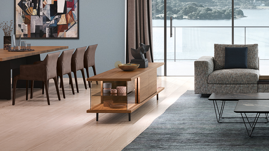 Frisch von der imm cologne: ein Sideboard als miniaturisierte Architektur