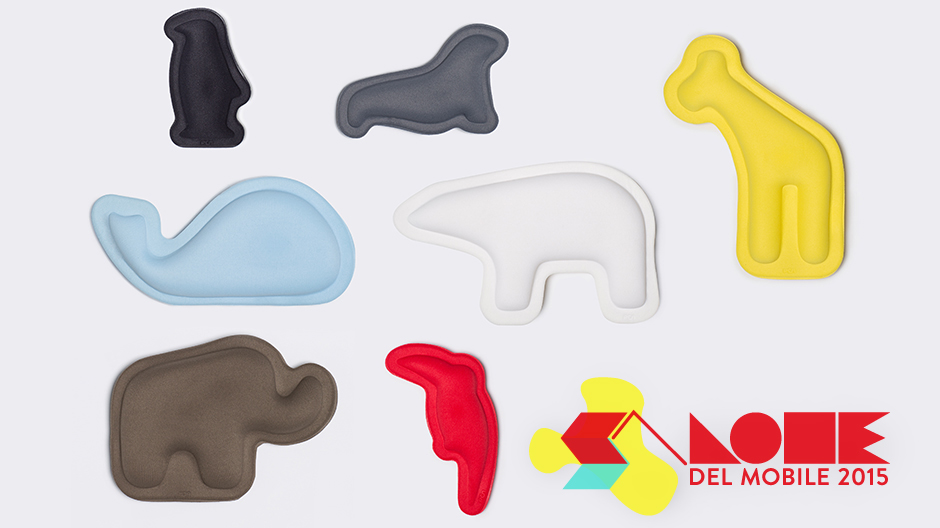 Knautschtiere von PCM, zur ersten Mailänder Kids Design Week vorgestellt.