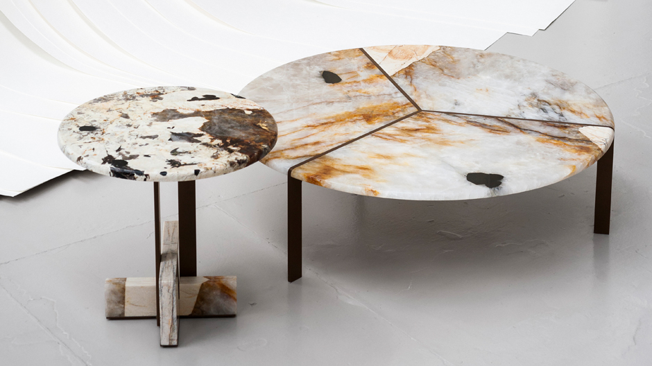 Elegante Tische aus Marmormüll von Giorgio Bonaguro für Tacchini