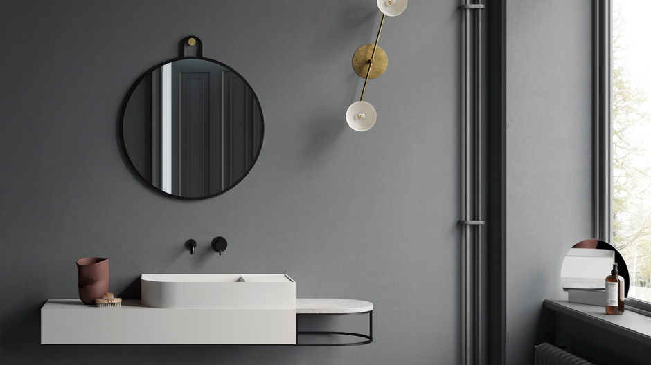 Balance aus Kurven und Linien: Badezimmerkollektion von Bernhardt & Vella für ex.t.