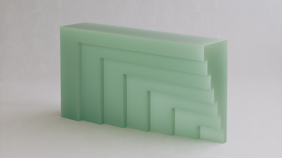 Spiel mit Licht und Farbe: Konsole von Niko Koronis für Studio Twentyseven