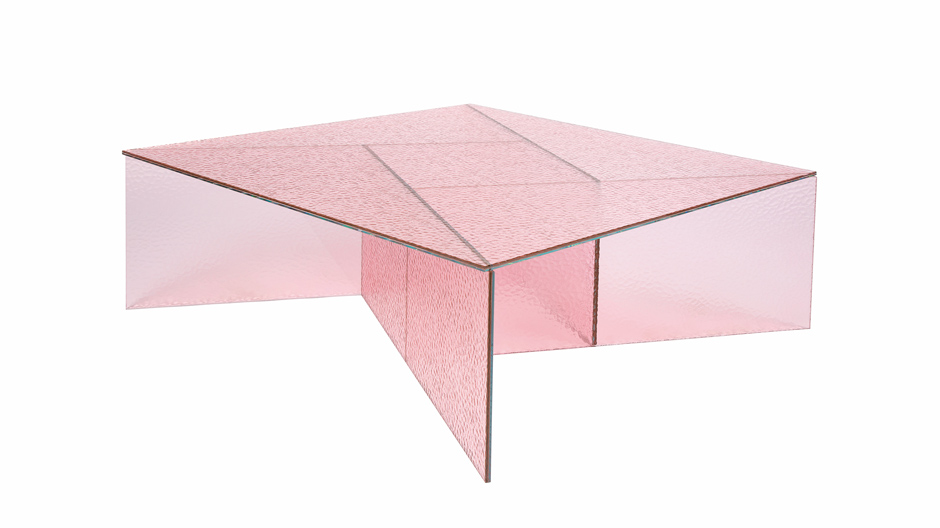 Tische mit kolorierten Glasflächen von MUT Design für Pulpo