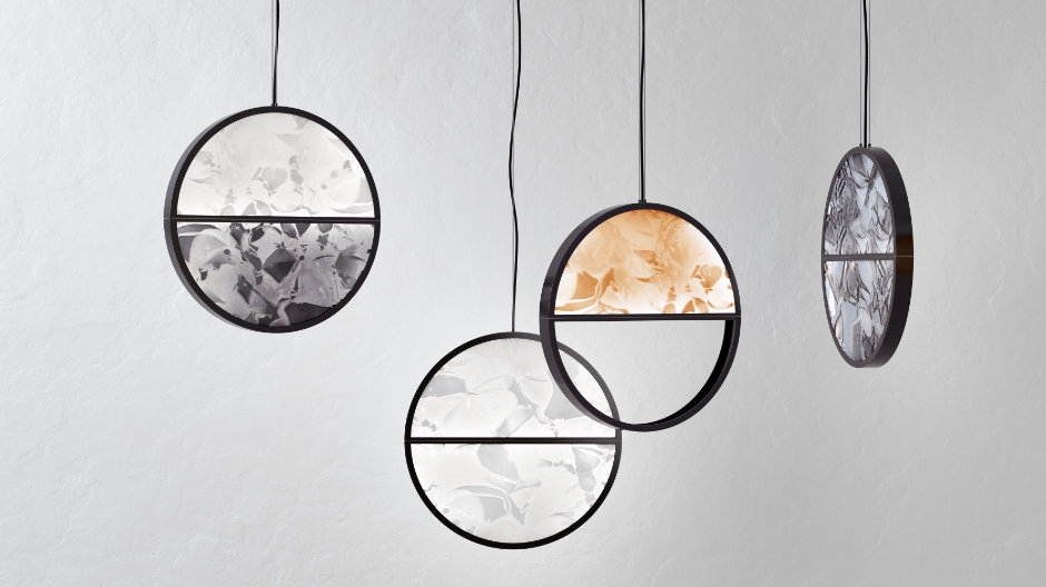 In der Kollektion von Boris Klimek und Lenka Damová erhalten Leuchten einen geometrischen Rahmen.