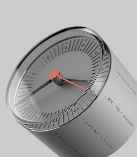 Die analoge Weltuhr von Cloudandco ist Zeitanzeiger und Reisekumpan.