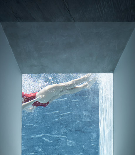 So wohnt die Kunst: mit einem hellen Underground-Loft-Atelier und Swimmingpool statt Garten.