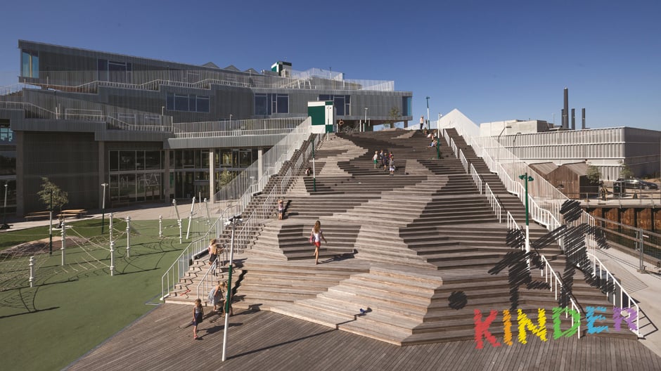 In der Kopenhagener Schule vom Architekturbüro JJW wird das Meer als erweitertes Klassenzimmer genutzt.