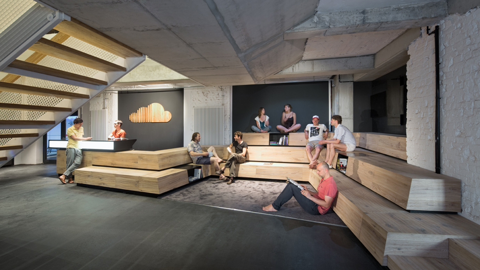 Das Büro der Zukunft? Das hat vor kurzem in Berlin seine Arbeit aufgenommen: die neue Soundcloud-Zentrale.