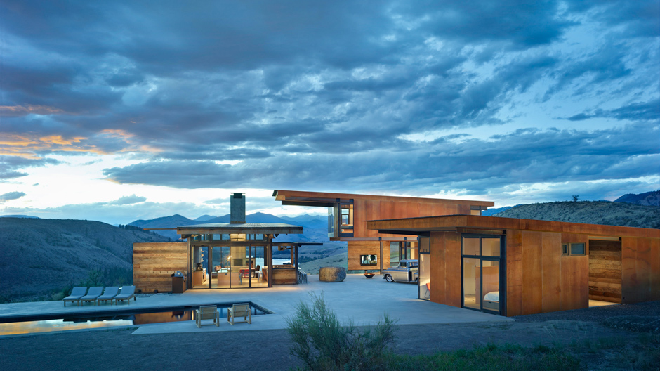 In Tom Kundigs Feriendomizil im Nordwesten der USA spielt die Landschaft eine tragende Rolle.