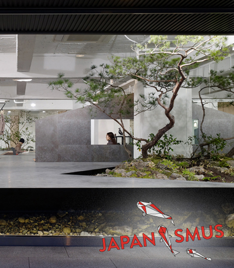 Bürolandschaft: Im Showroom des japanischen Modelabels Sisii arbeiten die Angestellten unter echten Bäumen.