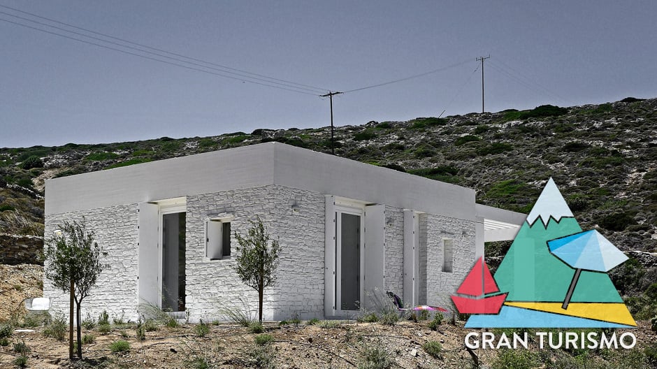 Fuhrimann Hächler Architekten entdecken für dieses Gästehaus auf Antiparos eine neue (Farb)seite an sich.