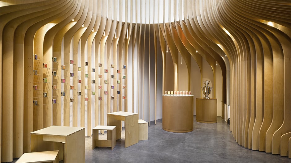 Raum im Raum: raffinierter Teesalon des Prager Architekturbüros Studio Pha.